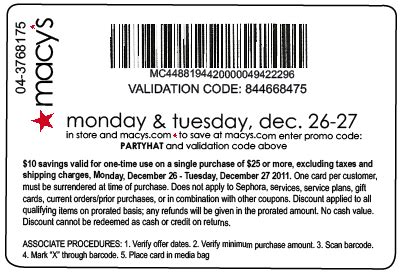 macy's gift card back side
